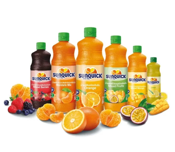 Carton sunquik bouteille